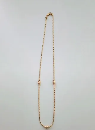 Cadena bañada en oro con cuentas