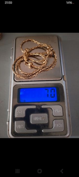 Cadena bañada en oro con cuentas