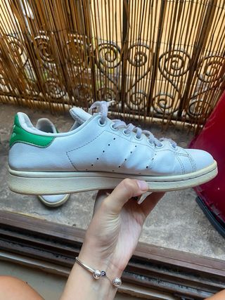 Adidas Stan Smith Talla 38 2/3 Verde Blanco