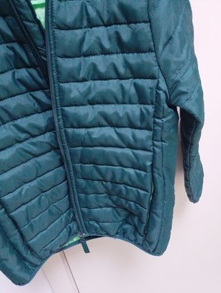 Giacca bambino verde con cappuccio