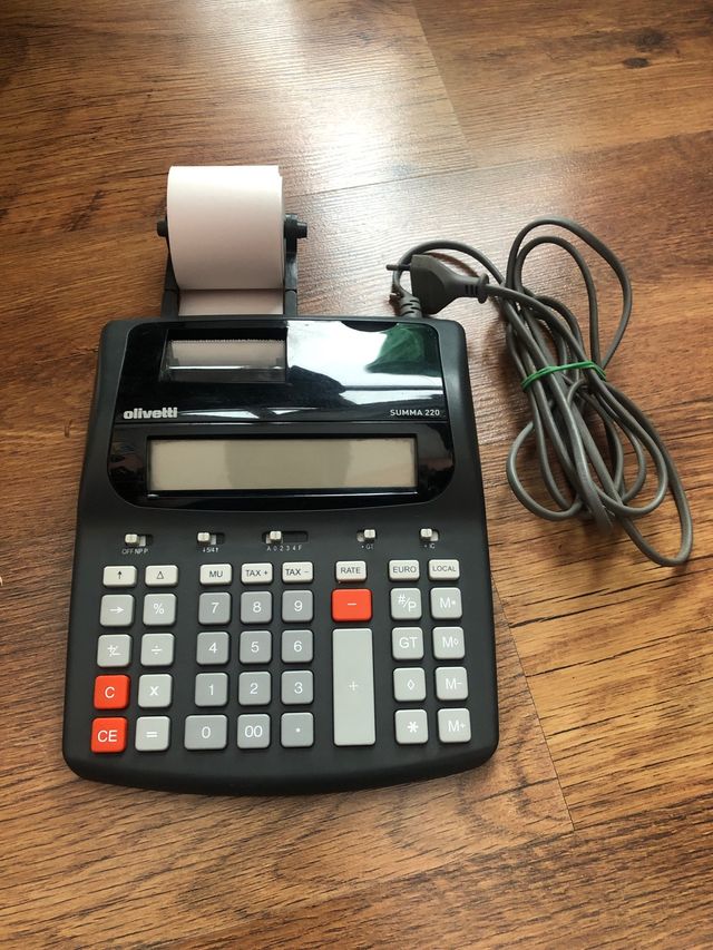 Calcolatrice Olivetti Summa 220 scontrino stampant