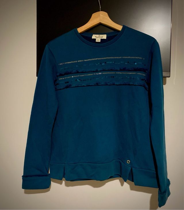 Suéter Massimo Dutti lentejuelas y flecos