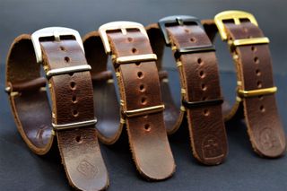 Correa de piel premium NATO 18-24 mm hecha a mano