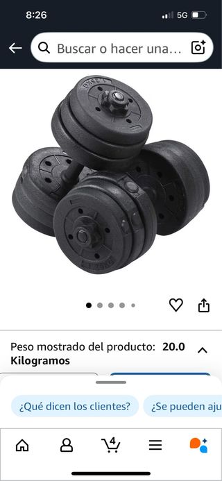 Kit Mancuernas Ajustables Yaheetech