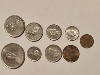 Lote 9 monedas Suiza