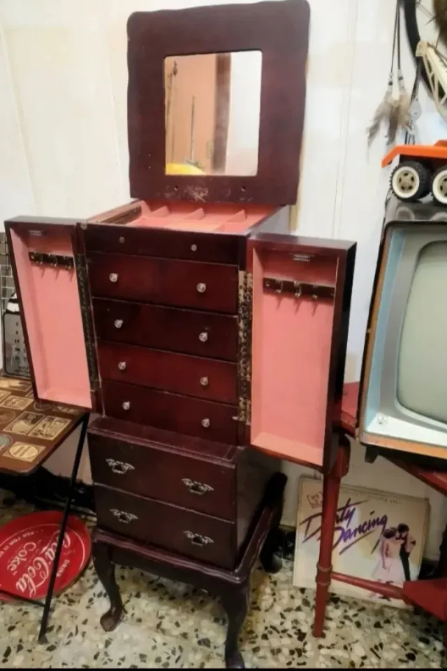 Mueble Joyero Madera Vintage