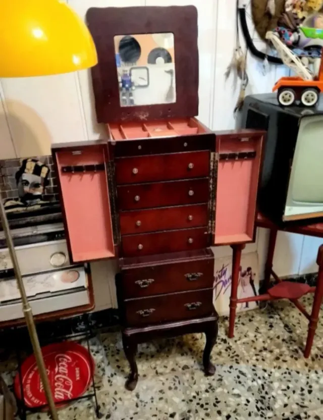 Mueble Joyero Madera Vintage