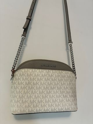 Bolso Michael Kors Mediano Blanco y Gris
