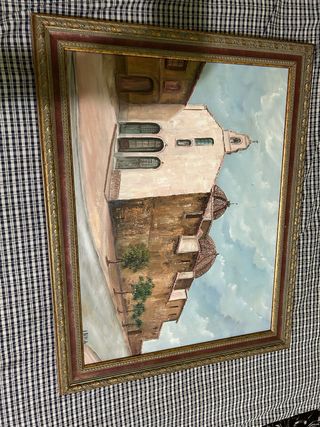 Cuadro decorativo paisaje con fuente