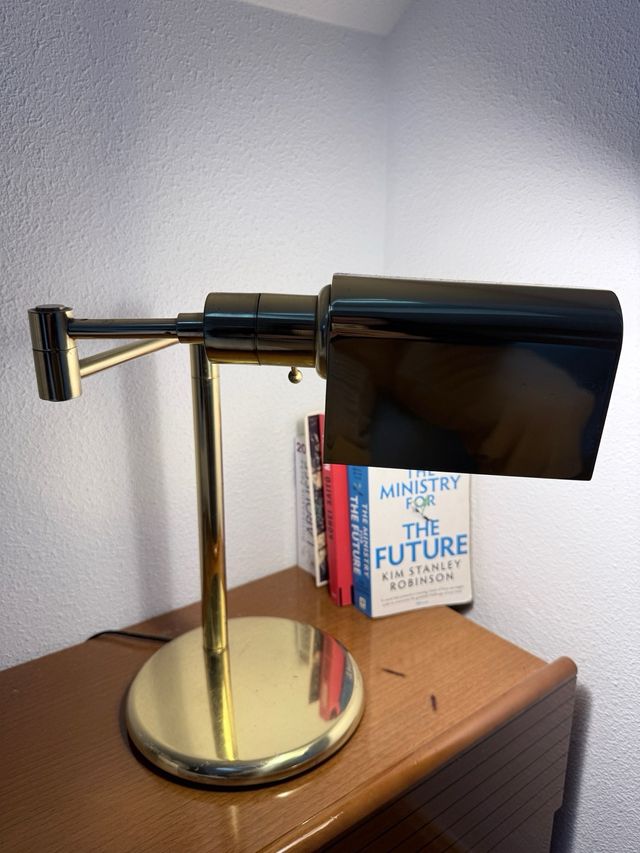 2 Lámparas de escritorio vintage dorada