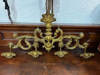 Perchero antiguo bronce dorado estilo barroco