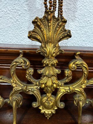 Perchero antiguo bronce dorado estilo barroco