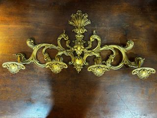 Perchero antiguo bronce dorado estilo barroco
