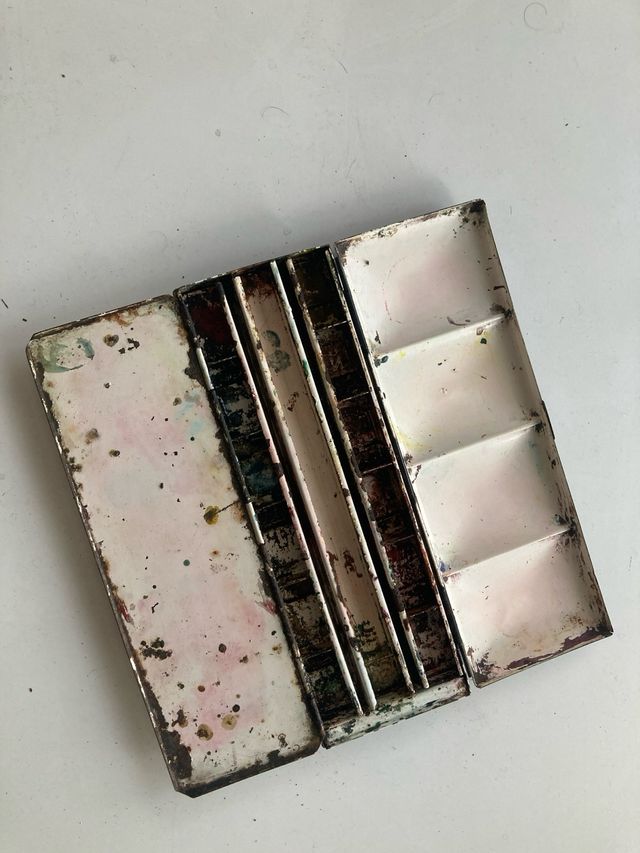 Caja Acuarelas Winsor & Newton muy antigua