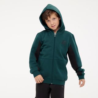 Chándal Puma Niños Verde Negro Poliéster