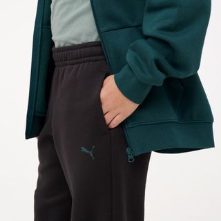 Chándal Puma Niños Verde Negro Poliéster