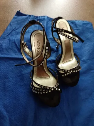 Sandali AGNES tacco alto con strass