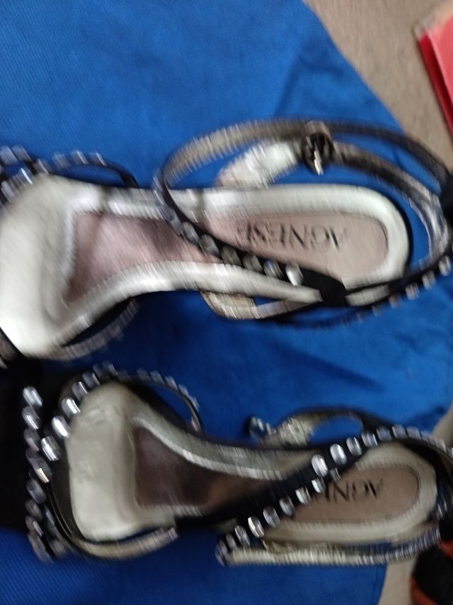 Sandali AGNES tacco alto con strass