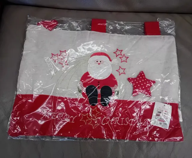 Copriforno Natale Ricamato Babbo Natale Stelle