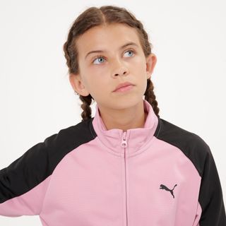 Chándal Puma Niños Rosa Negro Poliéster