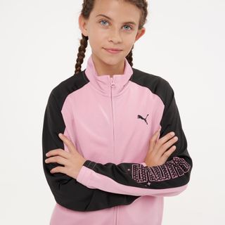 Chándal Puma Niños Rosa Negro Poliéster