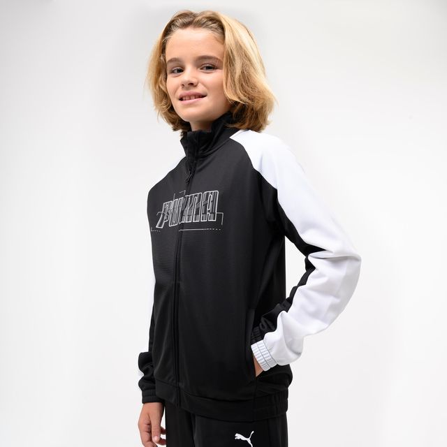 Chándal Puma Niños Negro Blanco Poliéster