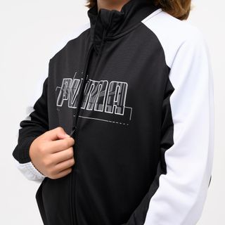 Chándal Puma Niños Negro Blanco Poliéster