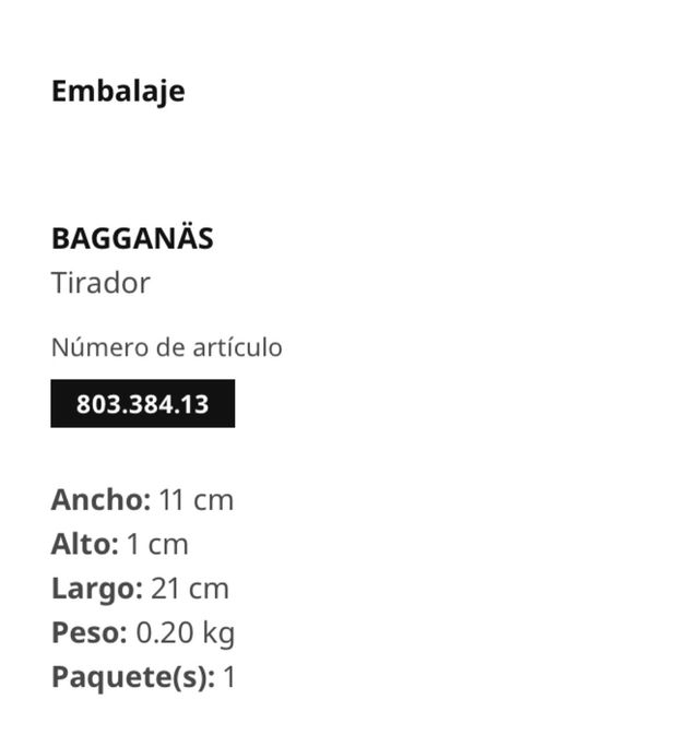 Tiradores negros IKEA  BAGGANÄS