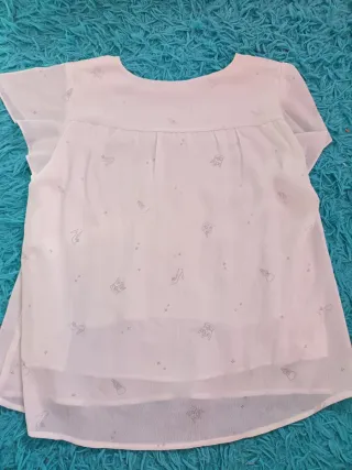 Blusa Niña 11/13 años Mini Mignon París Blanca