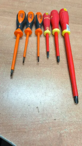 Juego 6 Destornilladores Electricista Aislados