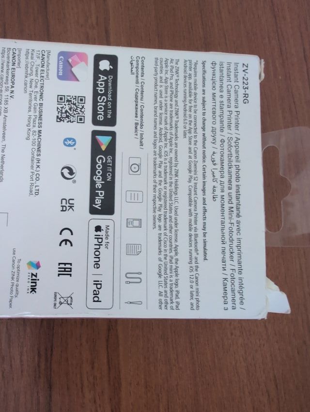 Canon Zoemini S2 Cámara Impresora Rosa