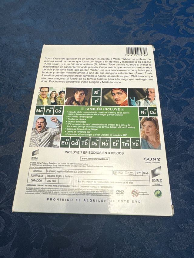 Breaking Bad - Primera Temporada DVD