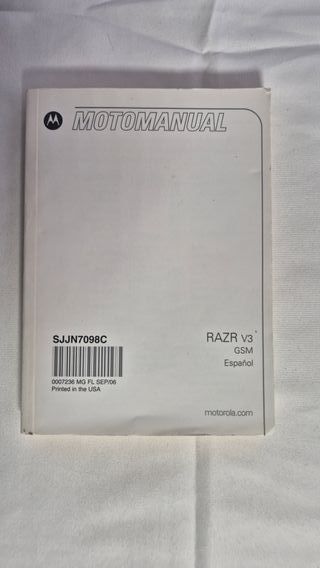 Manuale Originale Multilingua Motorola Razr V3