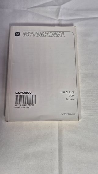 Manuale Originale Multilingua Motorola Razr V3