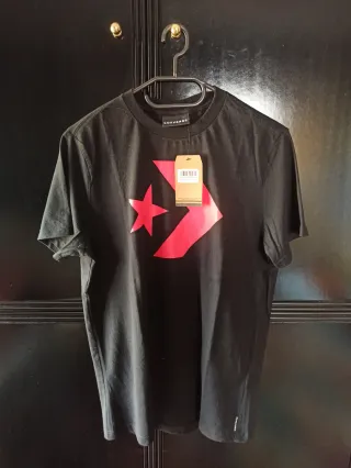 Camiseta Converse Negra Logo Estrella