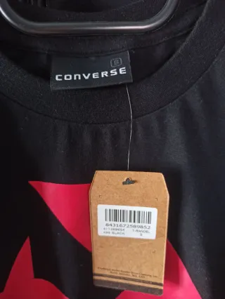 Camiseta Converse Negra Logo Estrella