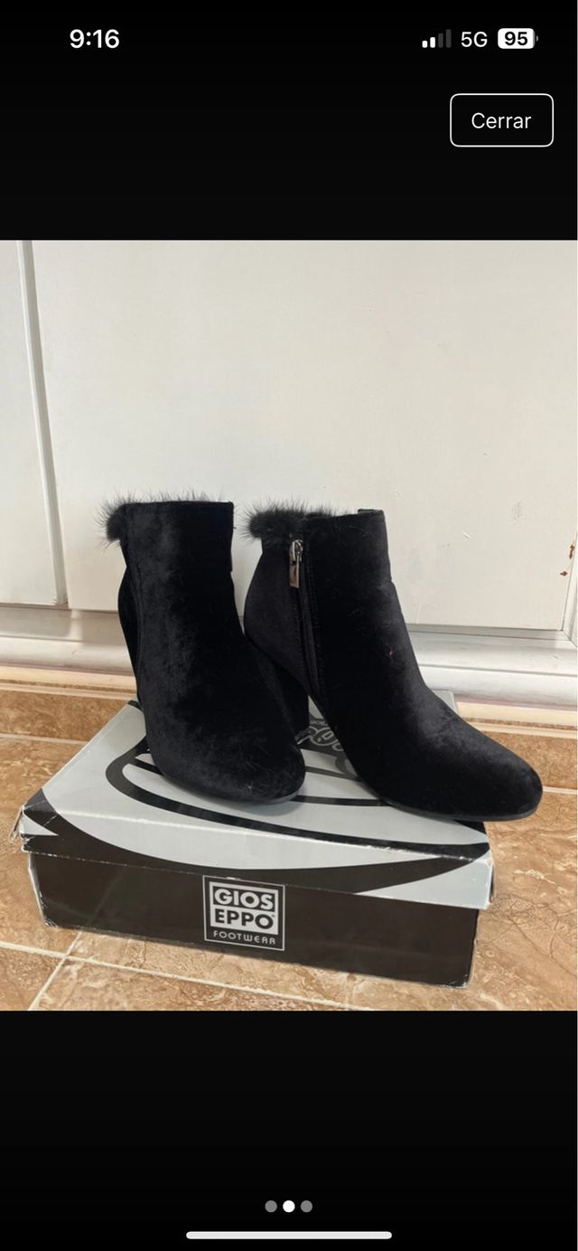 Botines negros de terciopelo GIOS EPPO