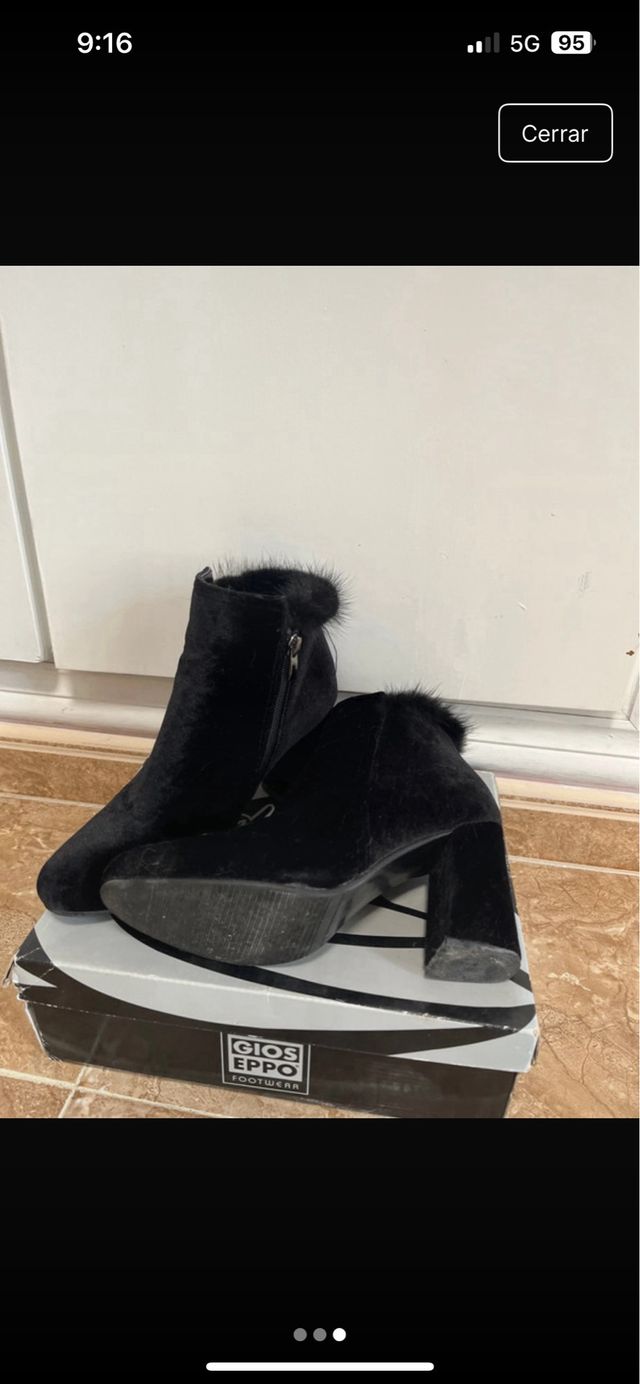 Botines negros de terciopelo GIOS EPPO