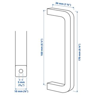 Tiradores IKEA BORGHAMN negro