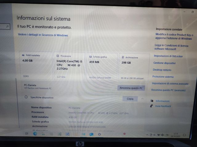 Notebook HP Pavilion modello dv6