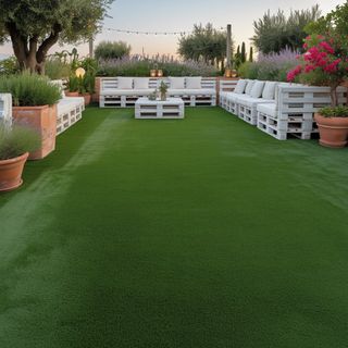 Césped artificial reutilizado