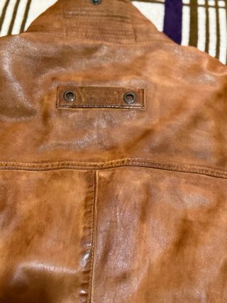 Cazadora Piel Camel Active color cognac