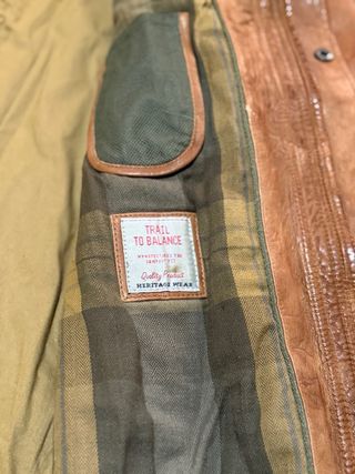 Cazadora Piel Camel Active color cognac