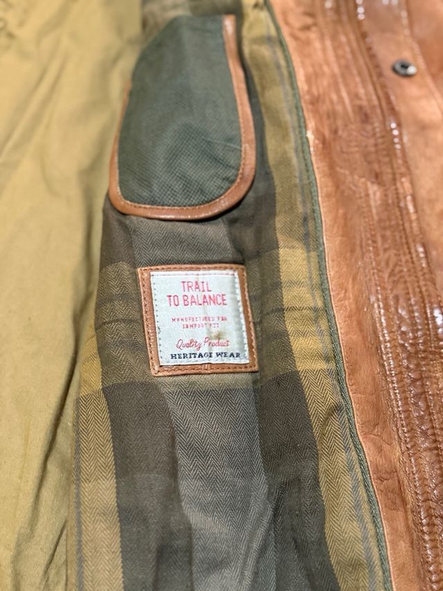 Cazadora Piel Camel Active color cognac