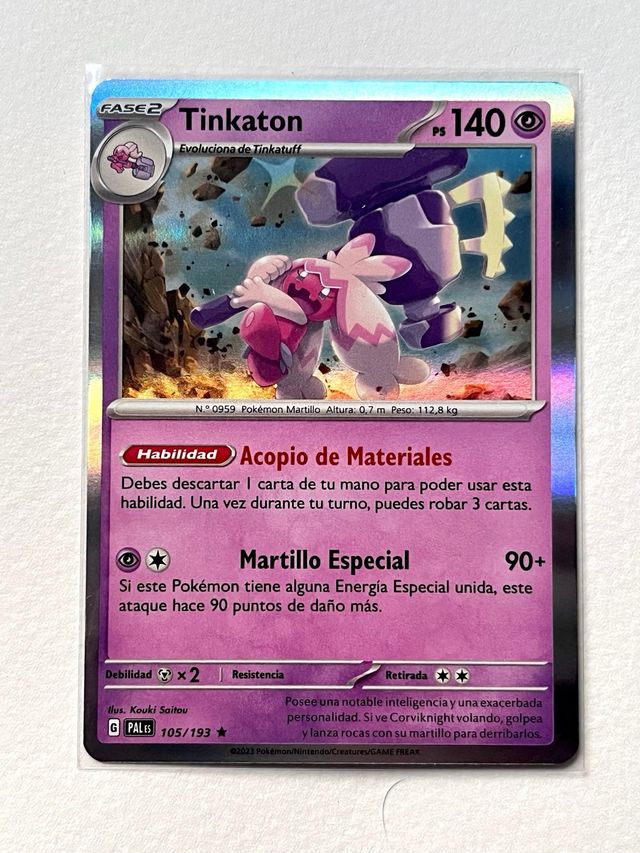 Tinkaton 105 y Ceruledge 098 holo