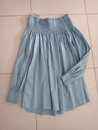 2€Camisa azul manga larga