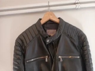 Cazadora Piel Negra XL