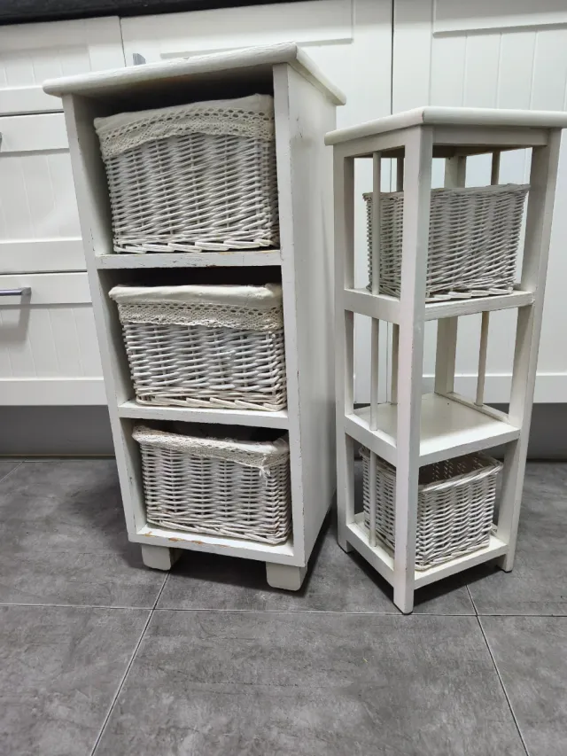 Mueble auxiliar madera blanco