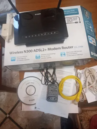 Router Modem ADSL2+ Wireless N300 D-Link DSL-2750B