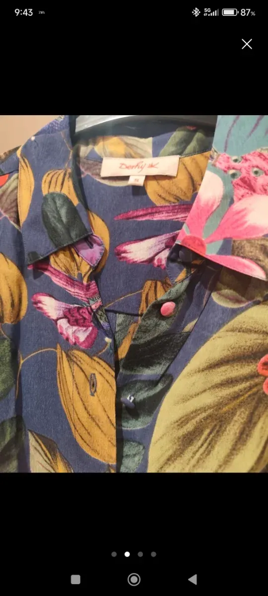 Vestido estampado floral manga larga